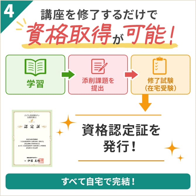 子ども発達障がい支援実務士資格取得講座｜通信教育講座なら生涯学習の