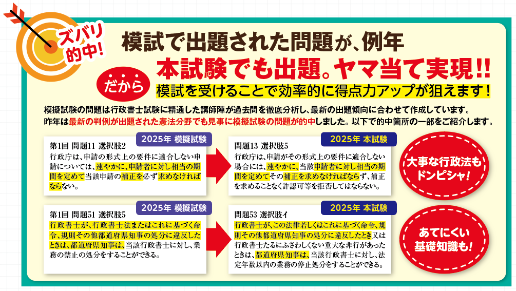 ずばり! 問題的中!