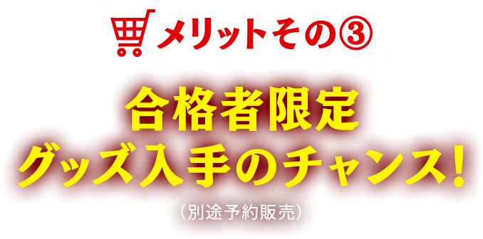 受検のメリット③ 合格者限定グッズ入手のチャンス！