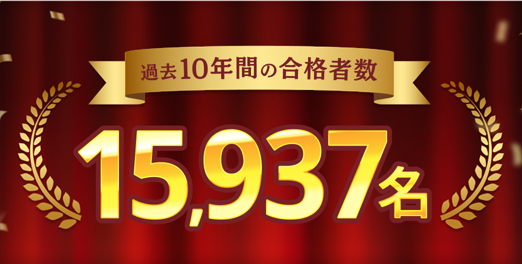 過去10年間の合格者数15,937名