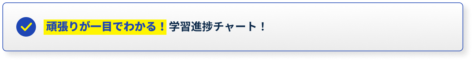 頑張りが一目でわかる！学習進捗チャート！