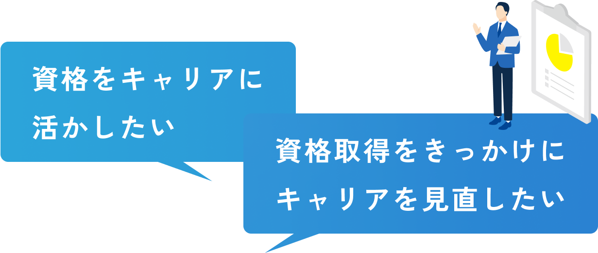資格をキャリアに活かしたい 資格取得をきっかけにキャリアを見直したい